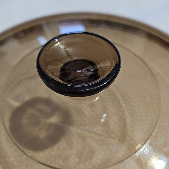 Pyrex Visions Fireside Lid 8.5" amber pot Corning Glass V 2.5C replacement - Picture 4 of 8